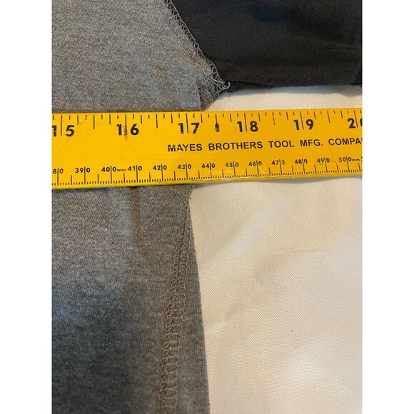 Alpha Mens Raglan Henley T-Shirt Small Gray & Black - Picture 9 of 9